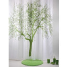 Rideau de douche Blanc Motif arbre vert 180 x 200 cm