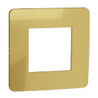 Unica studio métal - plaque de finition - or liseré blanc - 1 poste (nu280259)