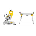 Scie à onglet radiale 216mm livré avec pietement DE7033 DEWALT DWS777