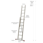 Echelle semi professionnelle transformable 2 plans - Nombre d'échelons au choix