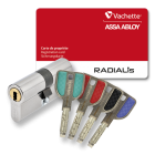 Vachette - 428847 - cylindre 2 entrées radialis - 32,5x42,5 - 4 clés couleurs - nt + a2p - p7101nt+