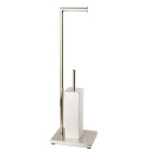 Valet serviteur WC en inox porte brosse, dérouleur papier toilettes MILOS MSV