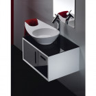 Vasque à poser ancodesign 61x41cm - avec porte serviette - anconetti - blanche