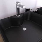 Vasque à poser rectangle en céramique noire - 48x37x13.5cm - RECTANGULAR DARK OMEGA Aurlane - VAS044