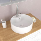 Vasque à poser ronde céramique blanche Ø41 cm – ROLL ON Aurlane - LAV488