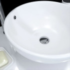 Vasque ronde en céramique blanche à poser - Diamètre 42cm - Hauteur 18cm - PARABOLA Aurlane - VAS038