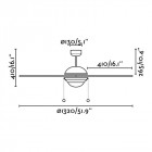 Ventilateur de plafond avec lumière blanc manila 2 ampoules