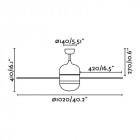 Ventilateur de plafond avec lumière nickel mat cebu 2 ampoules