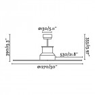 Ventilateur de plafond marron winche