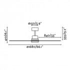 Ventilateur de plafond nickel mat lantau