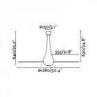 Ventilateur de plafond noir mat eter l128 cm