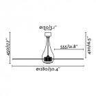 Ventilateur de plafond verre eterfan