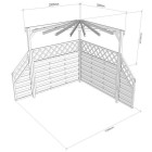 Vidaxl pergola de jardin 256 x 256 x 225 cm bois de pin imprégné
