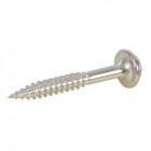 Vis acier inox pour trous borgnes, tête à rondelle, pas fin - 100 vis, N° 7 x 1-1/4"