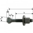 Vis pour rainures en T, Larg. : de rainure : 6 mm, Ø de filetage x Long. M6 x 25 mm, Matériaux traité pour classe de résistance 10.9