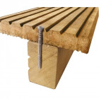 Vis terrasse bois tête réduite double filet torx inox a2, diamètre 5 mm, longueur 60 mm, boîte de 400 vis