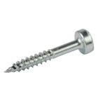 Vis zinc pour trous borgnes, tête cylindrique, pas fin - 100 vis, N° 6 x 3/4"