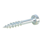 Vis zinc pour trous borgnes, tête cylindrique, pas gros - 250 vis, N° 7 x 1"