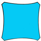 Voile d'ombrage carrée bleu azur 3,6m x 3,6m