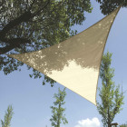 Toile d'ombrage triangulaire 5x5x5m crème