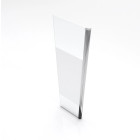 Volet pivotant pour paroi de douche fixe - 40x200cm - Verre 6 mm avec bande dépolie - Profile Chromé Aurlane - FAC250