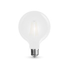 Ampoule LED 7W filament Givre Cover E27 G125 300° 840LM Mod. VT-2067 - Couleur d'éclairage au choix