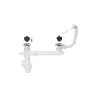 Wirquin - 010807 - vidage pour évier 2 bacs ø50 mm (inox) avec trop-plein