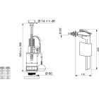 Wirquin 14160101 mvb90 mécanisme 2 poussoirs à étrier avec robinet f90