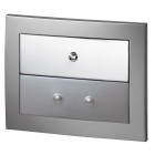 Wirquin - 195992 - plaque de commande double chasse pour wc suspendu egal chromé brillant blanc