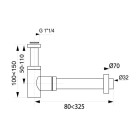 Wirquin - linéis mini - siphon de lavabo design en laiton chromé