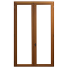Fenêtre 2 vantaux en bois exotique - hauteur 175 x largeur 110 (cotes tableau)