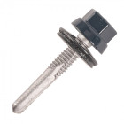 Vis bac acier SCELL-IT Plage métal IPN - Ø5.5 x 32 mm - TH12 - Gris alu blanc RAL9006 - Sachet de 100 - ZTPR-55032-9006
