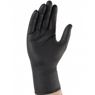 100 gants nitrile singer protection chimique noir taille m non poudré non stérile bord roulé ambidextre