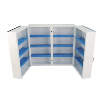 Armoire à pharmacie 2 portes acier blanc