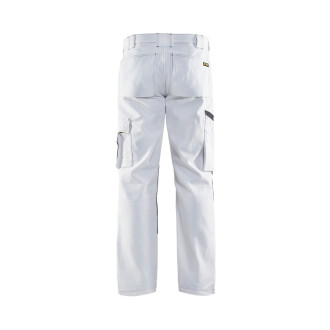 Pantalon peintre Blanc/Gris-Foncé 10911210 - Taille au choix