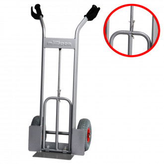 Diable acier bavette amovible capacité de charge 200 kg roue anti crevaison Matador