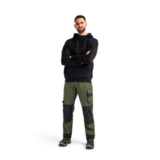 Pantalon paysagiste Vert-Armée/Noir 14541835 - Taille au choix
