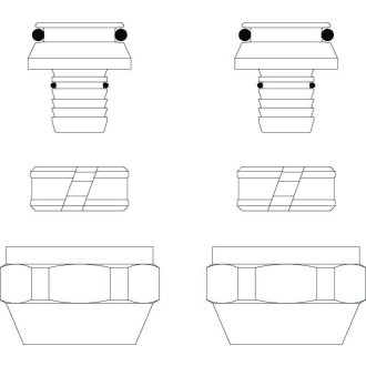 Raccord à serrage OVENTROP Cofit S - 16 x 2,0 mm x G ¾ écrou, nickelé, par 2 - 1507935