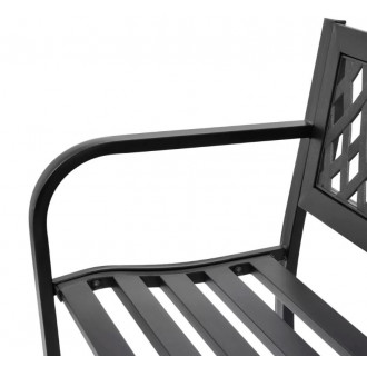 Banc de jardin en acier noir