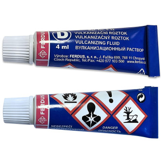Colle liquide vulcanisante pour rustine - 2 tubes