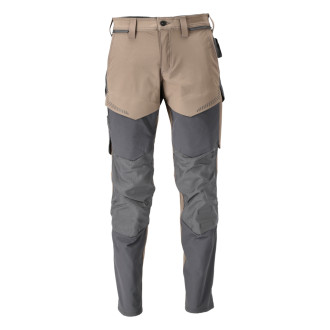 Pantalon de travail avec poches genouillères MASCOT Customized - 22379-311/2-Taupe-43-90