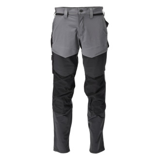 Pantalon de travail avec poches genouillères MASCOT Customized - 22379-311-GRIS ANTHRACITE/NOIR-45-82