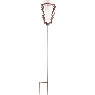 Pluviomètre de jardin en verre avec support en fonte