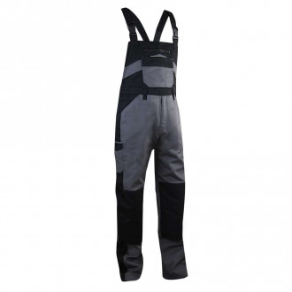 Cotte / salopette à bretelles bicolore avec poches genouillères lma basilic - Taille au choix