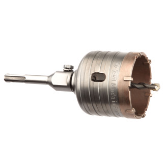 Kit trépan carbure DIAGER Crusher - Trépan + porte trépan + foret centreur - Ø 80 mm - SDS-Plus - 325CD080