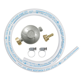 Kit gaz butane détendeur + tuyau souple