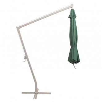 Vidaxl parasol 350 cm poteau en aluminium vert
