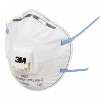3m - 947513 - lot de 3 masques respiratoires contre particules irritantes 8822 ffp2