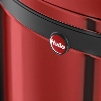 Hailo poubelle à pédale pure taille l 25 rouge 0530-040