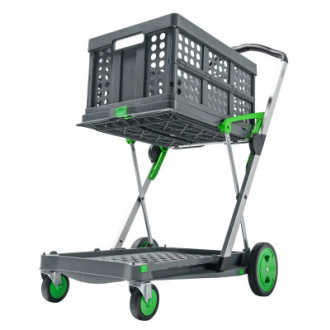 Chariot pliant Clax® équipé d'une caisse pliable 60 kg - 805010691